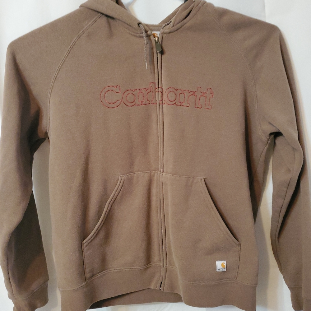 Woman Carhartt full zip sweat shirt size xl
